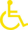 Light Yellow Handicapped Symbol Clip Art
