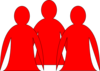 Abstract People Red 2 Clip Art