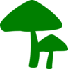 Green Mushrooms Clip Art
