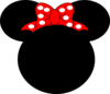 Red Mouse Bow Clip Art