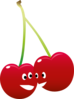 Pair Of Talking Cherries Clip Art