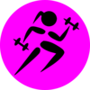 Strong Running Girl Clip Art