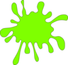 Lime Green Ink Spot Clip Art