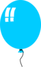 Blue Balloon 2 Clip Art