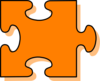 Orange Puzzle Piece Clip Art