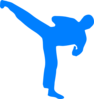 Blue Karate Clip Art