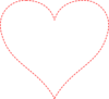 Stitched Red Heart Clip Art