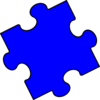 Blue Puzzle Piece Clip Art