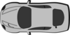 Gray Car - Top View - 180 Clip Art