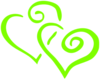 Lime Intertwined Heart Clip Art
