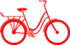 Bicycle - Red Clip Art