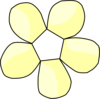 Pale Yellow Flower No Center Clip Art