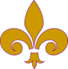 Gold And Purple Fleur Clip Art