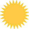 Golden Sun Yellow Clip Art