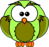 Pale Green Owl Clip Art