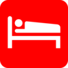 Red Hotel Bed Clip Art