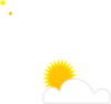 Nube Con Sol Clip Art