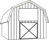 Black White Barn Clip Art