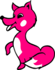 Pink Fox Kid Clip Art