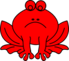 Red Misbehavior Frog Clip Art