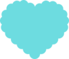 Teal Heart Rigged Clip Art