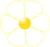 White Flower Yellow Middle Clip Art