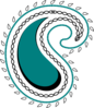 Paisley Teal Clip Art