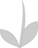 Gray Stem And Leaves Clip Art