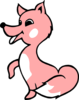 Pink Fox Kid Clip Art
