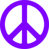 Purple Peace Sign Clip Art