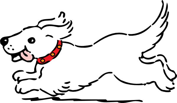 dog clipart black and white png