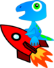 Dino Rocket Clip Art