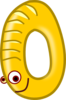 Number Zero Yellow Clip Art