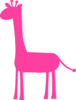 Pink Girl Giraffes Clip Art
