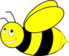 Black And Yellow Honey Bee Clip Art