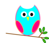 Aqau Owl Clip Art
