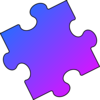Pink-blue Puzzle Piece - Small Clip Art