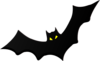 Bat With Yellow Eyes Clip Art