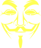 Anon Yellow Mask Clip Art