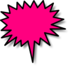 Pink Comic Blurb Clip Art