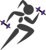 Runninggirl-purple Clip Art