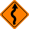 Curvy Road Sign Clip Art