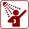 Dark Red Shower Icon Clip Art