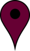 Map Pin Dark Violet Clip Art