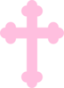 Christening Cross Pink Clip Art