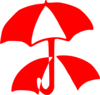 Redwhiteumbrella Clip Art