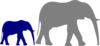 Mother And Baby Elephant  Clip Art