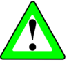 Apr1 Green Black Warning Clip Art