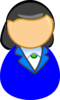 Blue Woman Clip Art