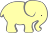 Bigger Yellow Elephant Clip Art